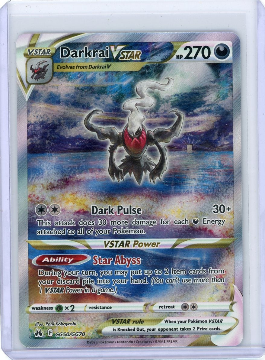 Darkrai Vstar Pokémon Crown Zenith Galarian Gallery #GG50/GG70
