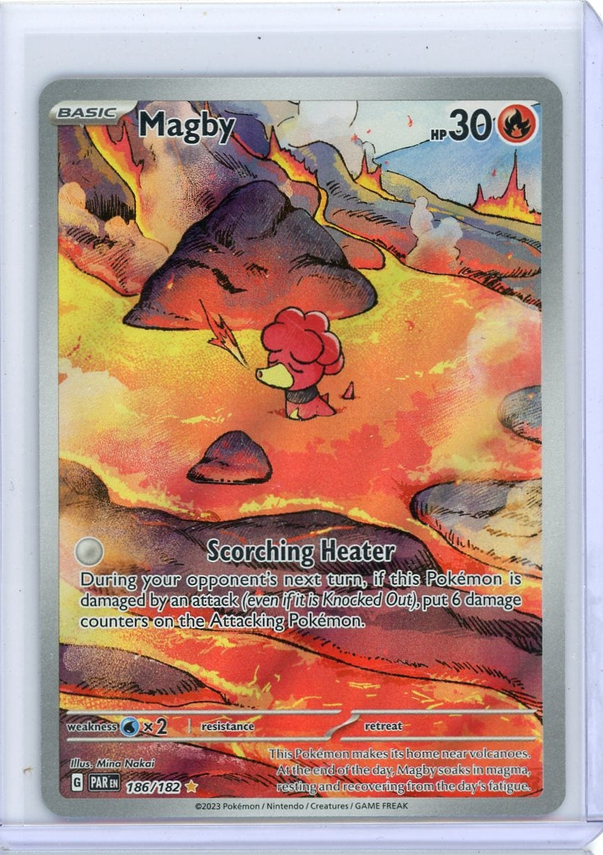 Magby 2023 Pokemon Paradox Rift Illustration rare #186/182