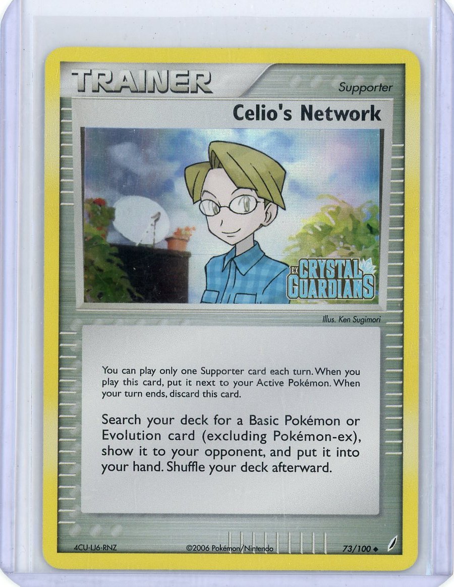 Celio's Network Trainer 2006 Pokemon EX Crystal Guardians holo 73/100