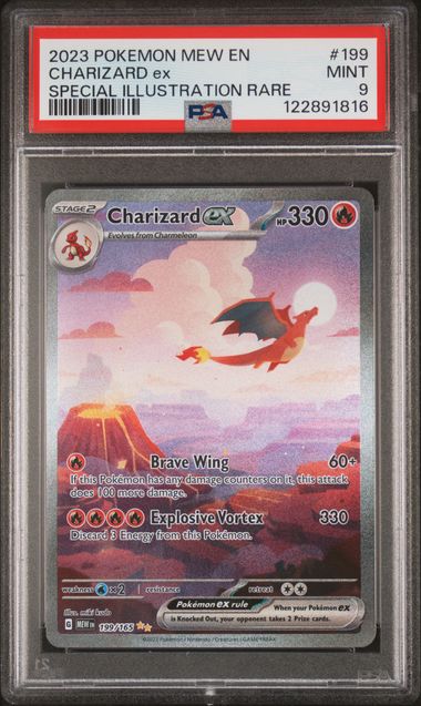 Charizard ex Pokémon 151 Special Illustration Rare #199/165 PSA 9